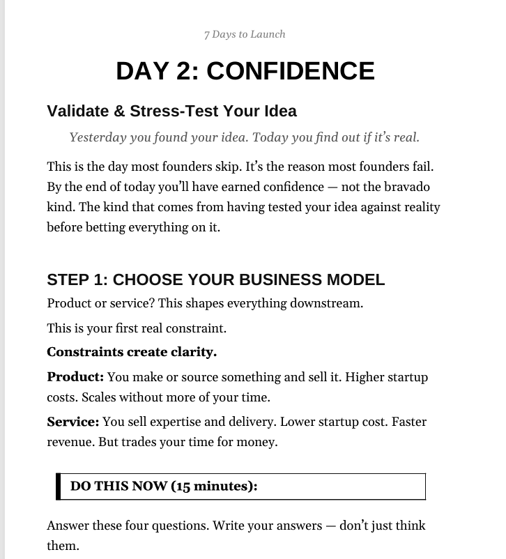7 Days to Launch - my consumer brand