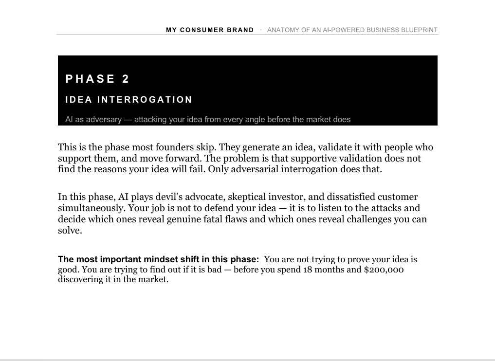 AI-Powered Business Blueprint - my consumer brand