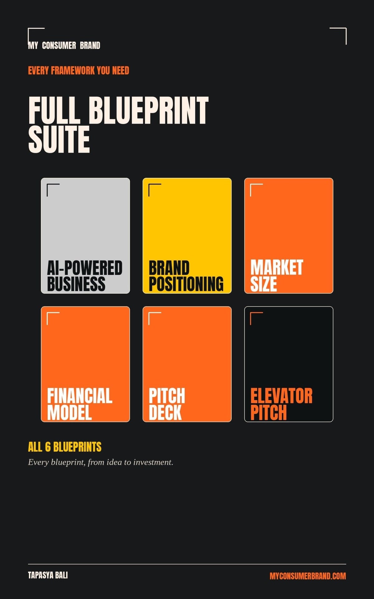Full Blueprint Suite by My Consumer Brand — all six MCB Blueprints from idea to raise